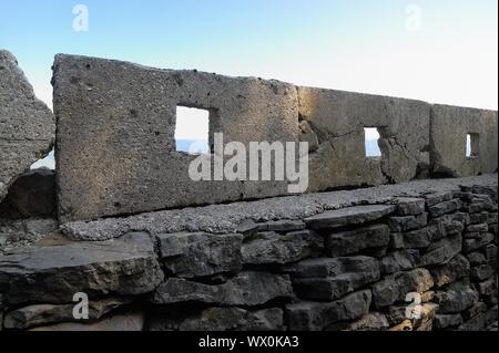 La Slovenia,WWI trincee italiane sul monte Kolovrat Foto Stock