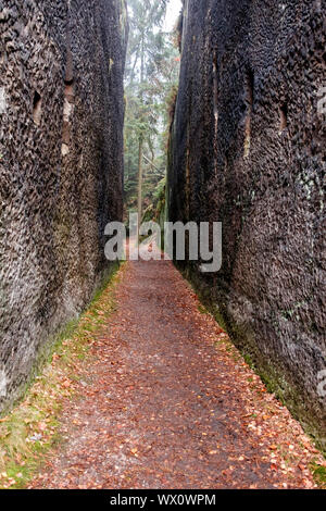 Paesaggio fotografie da Zittau Montagne Jonsdorfer Felsenstadt Foto Stock