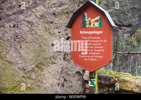 Paesaggio fotografie da Zittau Montagne Jonsdorfer Felsenstadt Foto Stock