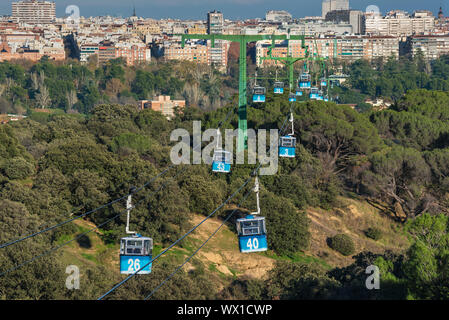 Cavo auto nel parco Casa de Campo di Madrid in Spagna. Foto Stock