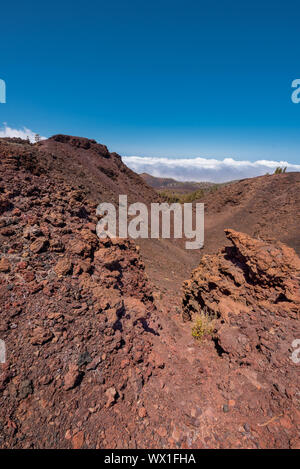 Il cratere vulcanico Samara montagna nel Parco Nazionale del Teide, Tenerife, Isole canarie, Spagna. Foto Stock