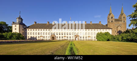 Corvey, Sito Patrimonio Mondiale dell'UNESCO, Hoexter, Weser Uplands, East Westfalia, Germania, Europa Foto Stock