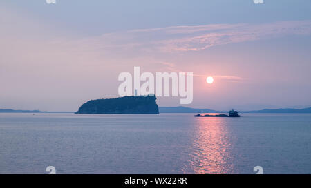 Lago poyang di sunrise Foto Stock