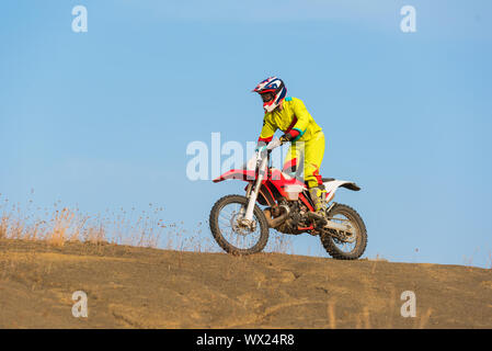 Fantastico Motocross rider Foto Stock