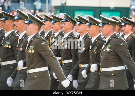 Parata militare a Kiev, Ucraina Foto Stock