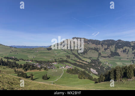 Vista del Stanserhorn, Wirzweli, Nidvaldo, Svizzera, Europa Foto Stock