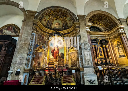 L'interno del Duomo di Torino ,Cattedrale di Torino, una cattedrale cattolica romana a Torino dedicata a San Giovanni Battista , Torino Italia Foto Stock