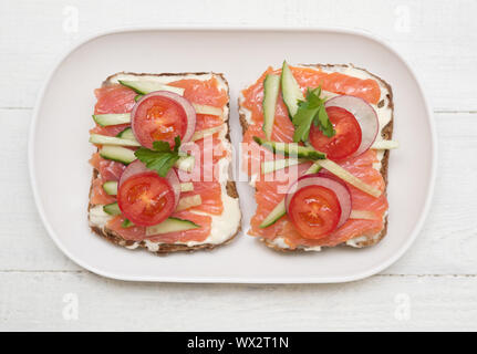 Due panini aperto Foto Stock