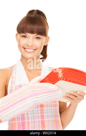 Immagine della bellissima cucina casalinga su bianco Foto Stock