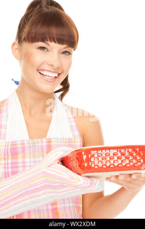 Immagine della bellissima cucina casalinga su bianco Foto Stock