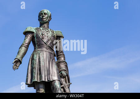 Tilburg, Paesi Bassi - 10 Settembre 2019: Statua in Tilburg di Guglielmo II (1792-1849), Re dei Paesi Bassi Foto Stock