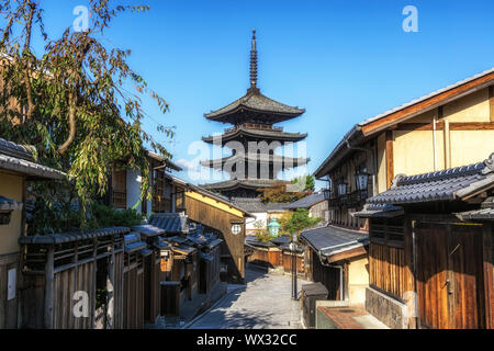 Tempio hokanji Kyoto di Mattina Foto Stock