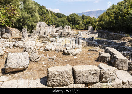 Santuario di Asclepio, Butrinto, Saranda, Albania, Europa Foto Stock