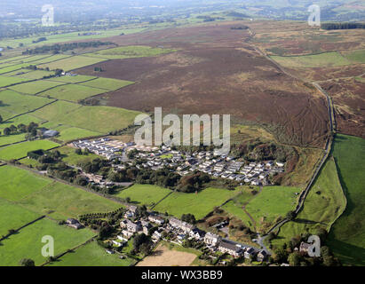 Vista aerea del Dales Visualizza Park Ltd in barnoldswick, Lancashire, Regno Unito Foto Stock