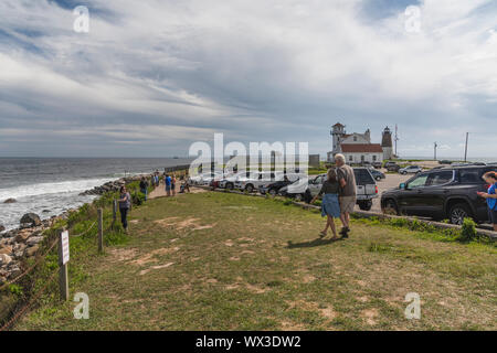 Punto Judith, Rhode Island oceano paesaggio Foto Stock