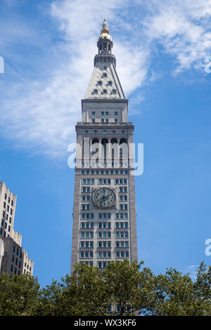 New York, Stati Uniti d'America - 15 Giugno 2019: La Torre dell Orologio a Madison Square Garden, Manhattan Foto Stock