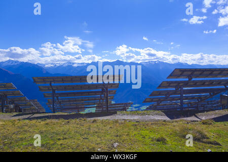 Impianto Photopholtaik a Wildkogel vicino a Bramberg in Austria Foto Stock