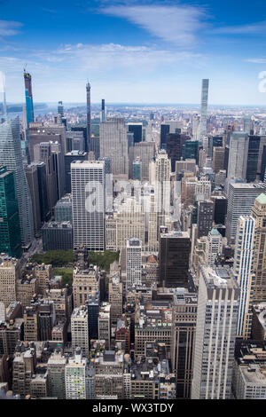 New York, Stati Uniti d'America - 15 Giugno 2019: skyline di New York da Empire State building Foto Stock