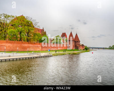 Castello dell'Ordine Teutonico in Malbork, Polonia Foto Stock