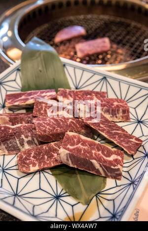 nervatura di manzo Wagyu Foto Stock