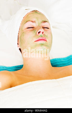 Aloe Vera Facial Foto Stock