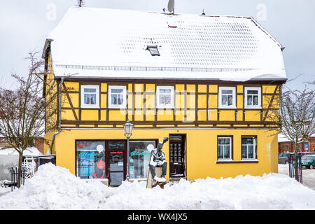 Impressioni di Harzgerode in inverno Foto Stock