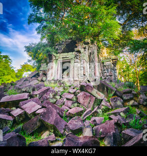 Beng Mealea o Bung Mealea tempio. Siem Reap. Cambogia Foto Stock