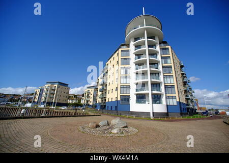 Appartamenti in Marina di Newhaven, East Sussex, Regno Unito Foto Stock