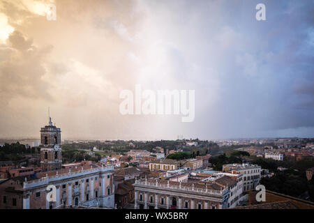 La terrazza delle Quadrighe Storia città impero di Roma Foto Stock