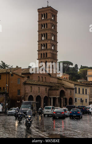 Basilica di Santa Maria in Cosmedin Storia città impero di Roma Foto Stock