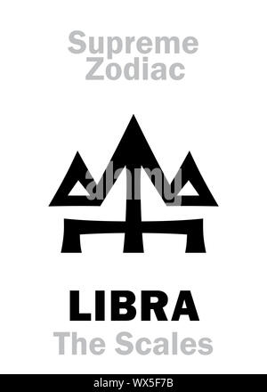 Astrologia: Supreme Zodiac: LIBRA (Scale / l'equilibrio) Foto Stock