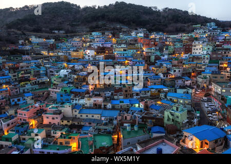 Busan gamcheon cultura villaggio tramonto Foto Stock