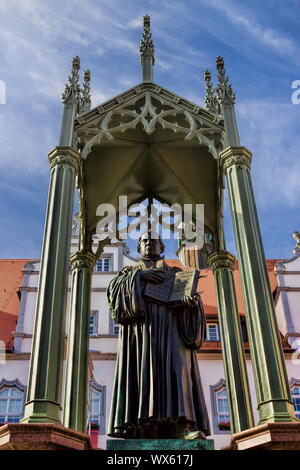 Wittenberg, Lutero monumento Foto Stock