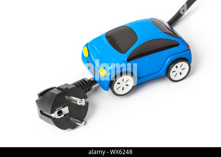 Spina elettrica e toy car Foto Stock