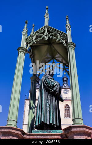 Wittenberg, Lutero monumento Foto Stock