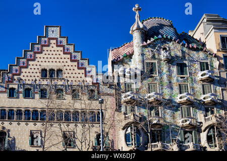 Casa Amatller e Casa Batllo Foto Stock