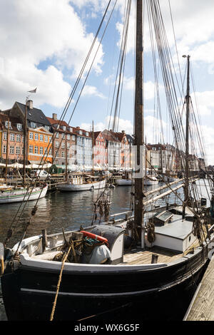 L'area del porto e di Nyhavn a Copenaghen, Danimarca Foto Stock