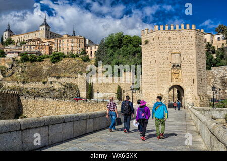 Toledo, Alcantara Bridge Foto Stock