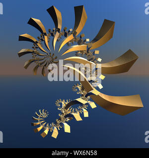 Abstract faraktal colorate le immagini 3D rendering Foto Stock