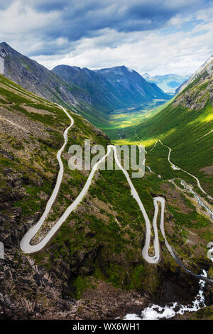 Norvegia troll road, Norvegia Foto Stock