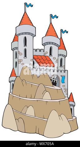 Castello sulla collina Illustrazione Vettoriale