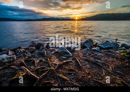 Belle scene di paesaggio presso il lago jocassee Carolina del Sud Foto Stock