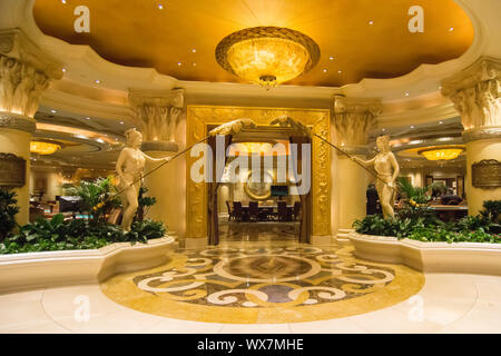 Dettagli architettonici in un lussuoso hotel di Las Vegas Nevada Foto Stock