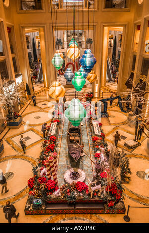 Dettagli architettonici in un lussuoso hotel di Las Vegas Nevada Foto Stock