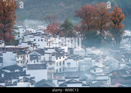Villaggio shicheng in mattina presto Foto Stock