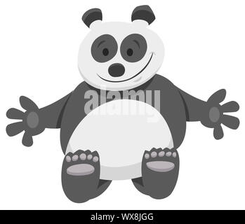 Funny orso panda cartoon personaggio animale Foto Stock