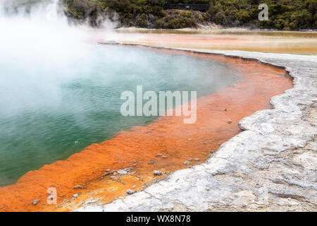 Hot scintillante lago in Nuova Zelanda Foto Stock