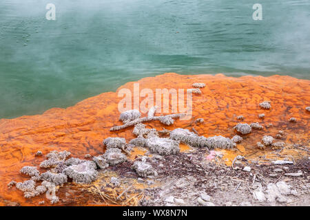 Hot scintillante lago in Nuova Zelanda Foto Stock