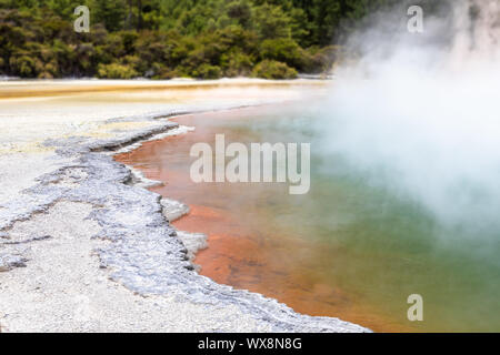 Hot scintillante lago in Nuova Zelanda Foto Stock