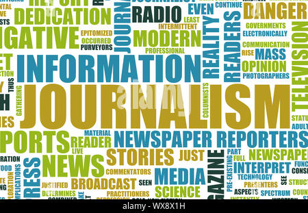 Carriera di giornalismo Report quotidiano come un concetto Foto Stock